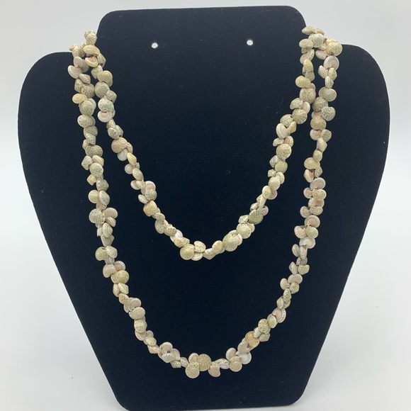 Natural Sea Shells 22” Long Necklace Cluster Seashells Vintage - Picture 4 of 8